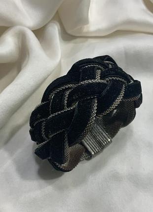🖤 💫 🌹 плетеный винтажный бархатный браслет с магнитным замком 🧵 ✨ 🖤