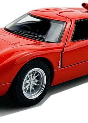 Металева машинка kinsmart ford gt40 mkii 1966 червона, інерційна модель 1:32, kt5427