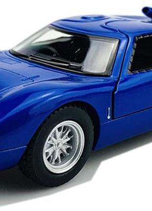 Металева машинка kinsmart ford gt40 mkii 1966 синя, інерційна модель 1:32, kt5427