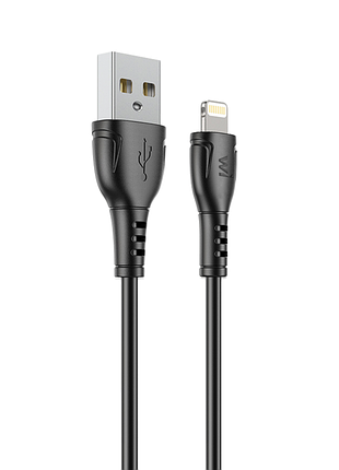 Кабель wibrand boa pvc charging data cable for ip 1m black