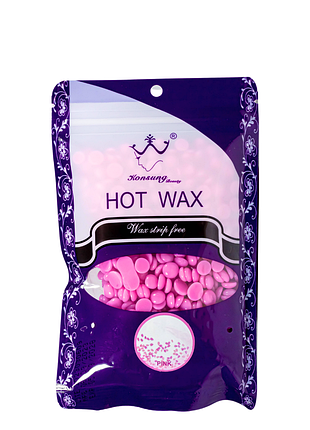 Віск плівковий для депіляції в гранулах konsung hot wax 100 г pink