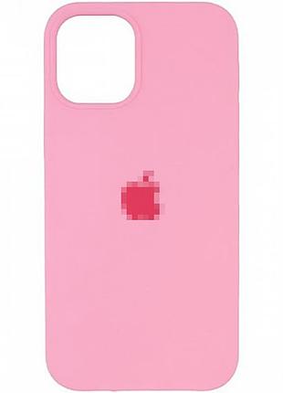 Чехол silicone case для iphone 15 plus защитный аксессуар светло-розового цвета