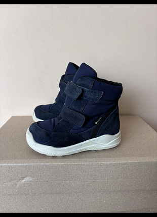 Ecco gore tex кожаные замша ботинки на липучке 24 р