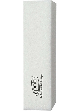 Баф-брусик для нігтів прямокутний 180/180 білий nail buffer block pnb