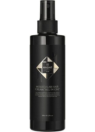 Несмываемый крем-спрей для восстановления волос molecular hair cream "all in one" hadat, 200 мл