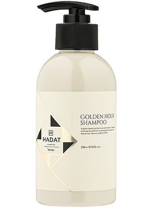 Шампунь для фарбованого та освітленого волосся golden hour shampoo hadat, 250 мл