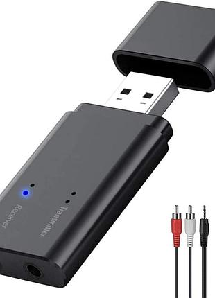 Блютуз аудио адаптер greatzer tx11s - передатчик и приемник (2-в-1). питание от usb. в комплекте кабели rca и aux 3.5 мм