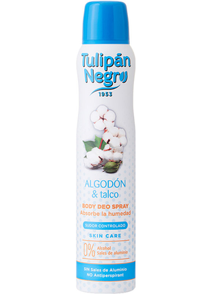 Дезодорант-спрей бавовна та тальк tulipan negro, 200 мл