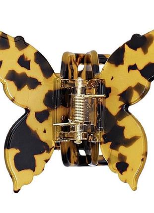 Краб-бабочка для волос солнечный леопард barrette clip leopard my heart