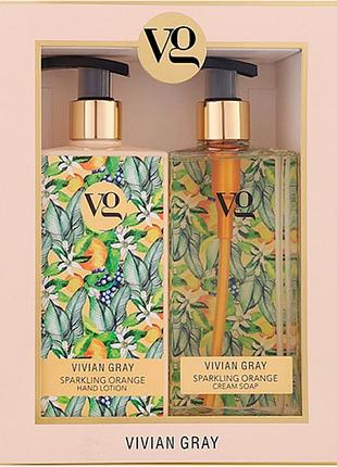 Набор крем-мыло и лосьон для рук sparkling orange vivian gray, 2х350 мл