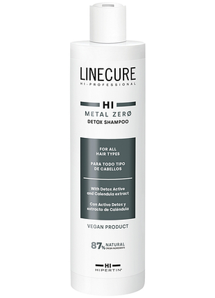 Шампунь для защиты и очищения волос linecure metal zero detox hipertin, 300 мл
