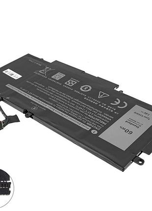 Батарея для ноутбука dell k5xww (latitude 5285, 5289, l3180, 7390 2-in-1) 7.6v 60wh black
