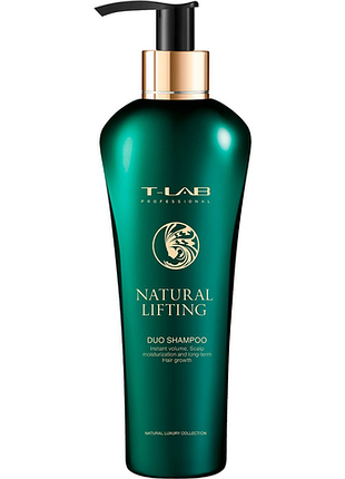 Шампунь для объема и энергии волос natural lifting duo t-lab professional, 300 мл
