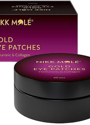 Патчі золоті hyaluronic & collagen nikk mole, 60 шт.