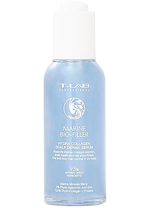 Сыворотка для кожи головы с гидролизованным коллагеном marine bio-filler t-lab professional, 60 мл