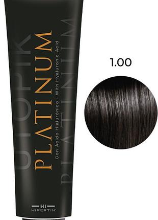 Крем-краска для волос 1.00 черный platinum hipertin, 100 мл