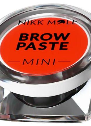 Паста для брів жовтогаряча brow paste mini orange nikk mole, 3.5 г