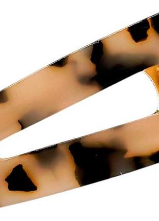 Затискач для волосся трикутний світлий лео miso