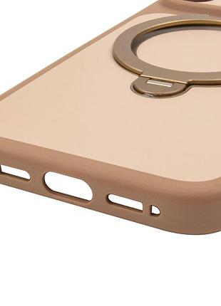 Чехол ummi full camera with magnetic fit hq ring для apple iphone 16 pro (6.3") brown gold 7