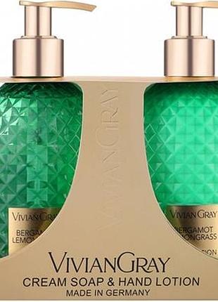 Набір крем-мило та лосьйон для рук bergamot&lemongrass vivian gray, 2х300 мл