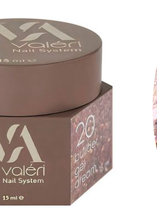 Гель для нарощування 20 builder gel dream valeri, 15 мл