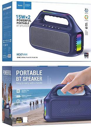 Bluetooth колонка hoco hc47 delight 15w blue 3