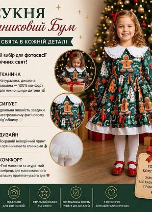Детское новогоднее платье рисунок 3d