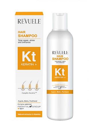 Шампунь для поврежденных волос revuele keratin+ с кератином, 200 мл daily skin care