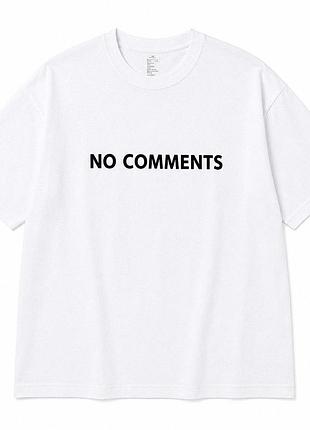 Женская футболка оверсайз с принтом «no comments»