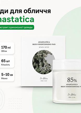 Dr althea регенеруючі педи для обличчя anastatica skin conditioning pad 170ml 65шт з екстрактом єрихонської троянди