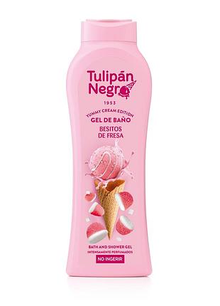 Гель для душу tulipan negro yummy cream "полуничний поцілунок" (650 мл)