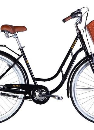 Велосипед 28" dorozhnik retro, nexus, рама 19" черный (ops-d-28-554)