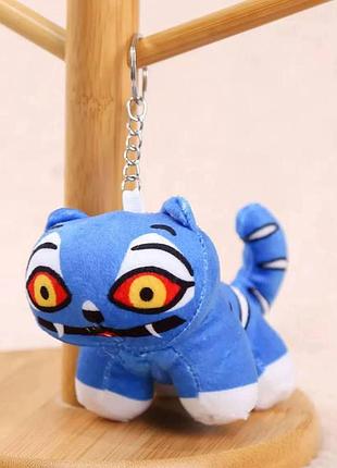 Плюшевий брелок k-pop demon hunters derpy tiger, синій тигр