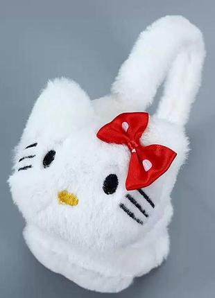 Теплые наушники hello kitty, наушники для девочки из хэллоуина китти