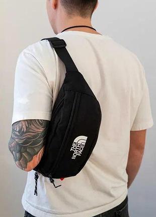 Сумка через плече, сумка-бананка the north face, чорна