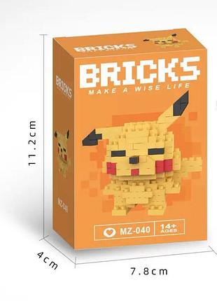 Конструктор пікачу, покемони, bricks 2