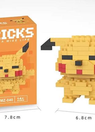 Конструктор пікачу, покемони, bricks 3
