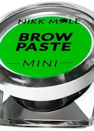 Паста для брів зелена brow paste green mini nikk mole, 3.5 г