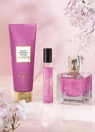 Набор avon 3-в-1 женская туалетная вода тта everlasting 50 мл,аромат 10 мл,парфюмовый лосьон для тела 125 мл