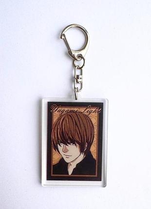 Акриловий брелок лайт ягамі - зошит смерті death note