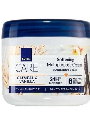 Мультифункциональный нежный крем 3-в-1 для лица, рук и тела avon care oatmeal & vanilla softening multiporpose cream body, fac