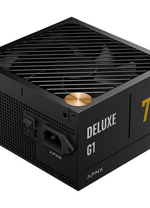 Блок питания apnx deluxe g1 750 750w atx 3.1 с вентилятором 135 мм black (appg-d175fec.x1)