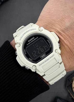 Чоловічий годинник casio w-219hc-8b спортивний з електронним циферблатом та підсвічуванням 4