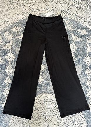 Штани жіночі puma essentials elevated straight-leg, розмір l, чорні