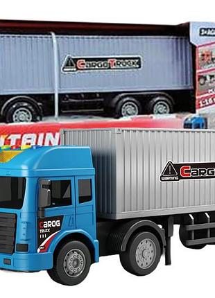 Машина грузовик инерционная 58036a озвучена, со светом, в коробке yg toys