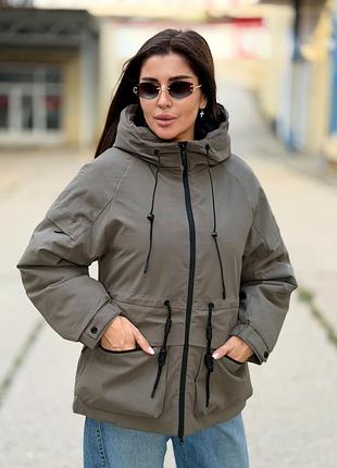 Зимова парка 2026/27 новинка олива