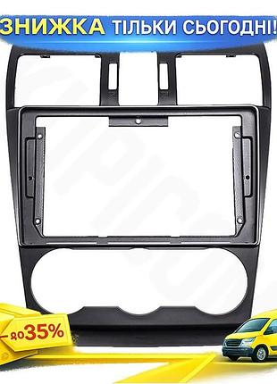 ©➀переходная рамка lesko для subaru forester 2013-2019 черная установка магнитолы мультимедиа рамка для ав