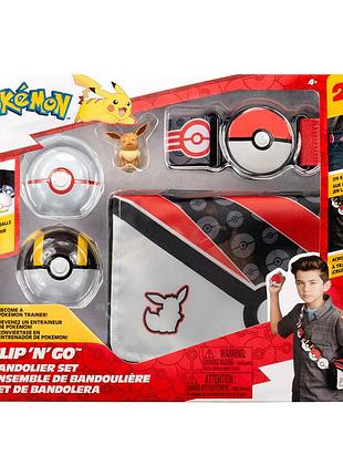 Ku игровой набор pokemon universal fit jazwares с фигуркой иви 2 покебола пояс сумка для тренера покем uni2l_k