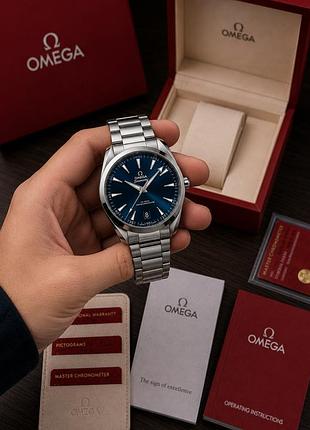 Мужские наручные часы omega seamaster aqua terra shades blue