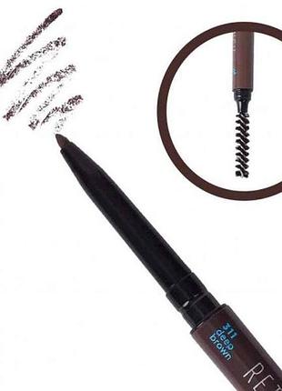 Карандаш для бровей механический micro brow pencil 311 deep brown темно-коричневый тм parisa